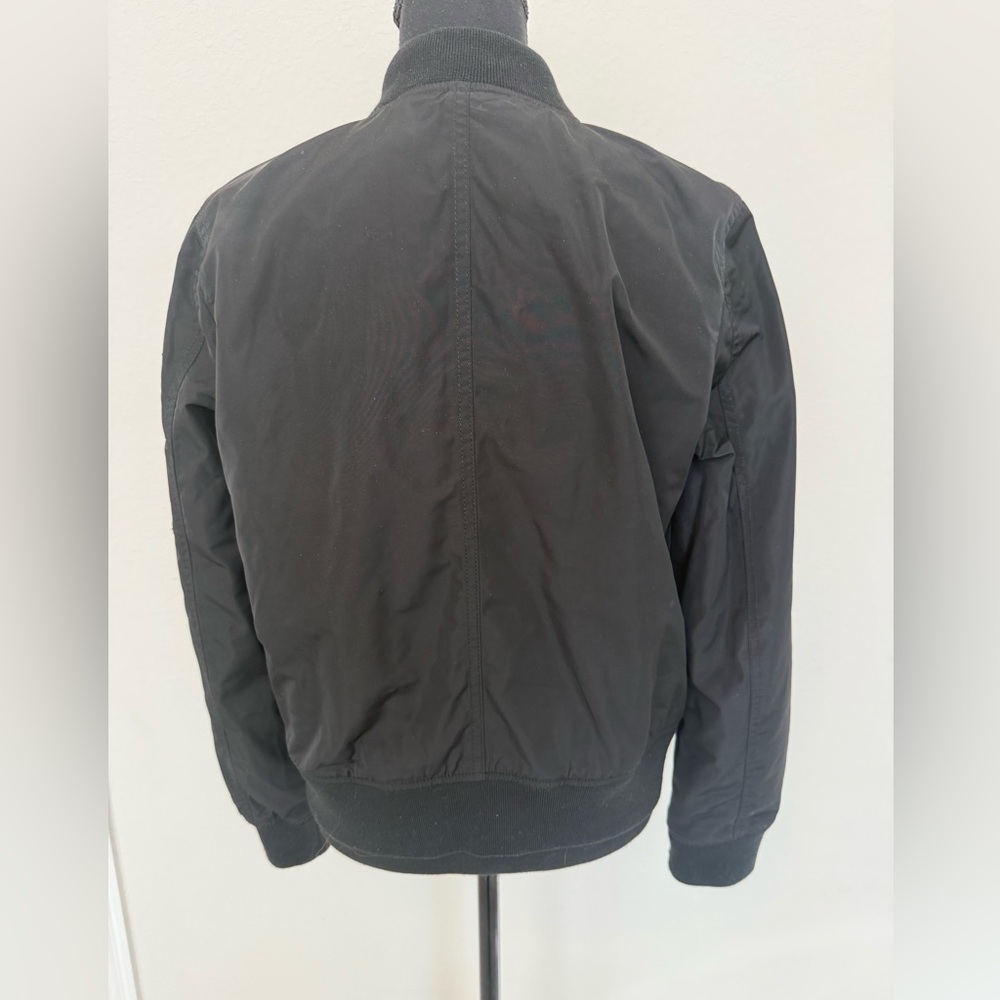 Levi’s Black Bomber Jacket | Size M | Zip Front Flight Jacket - Picture 4 of 8